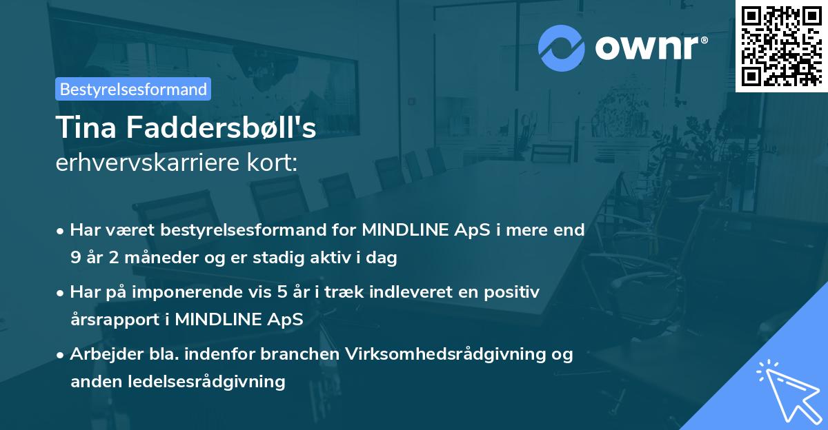 Tina Faddersbøll's erhvervskarriere kort