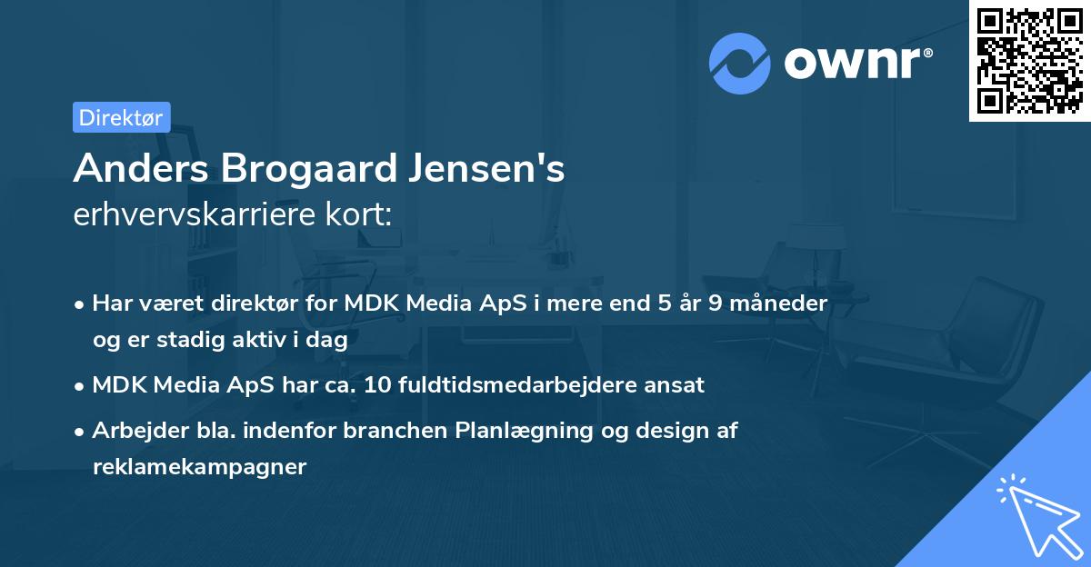 Anders Brogaard Jensen's erhvervskarriere kort