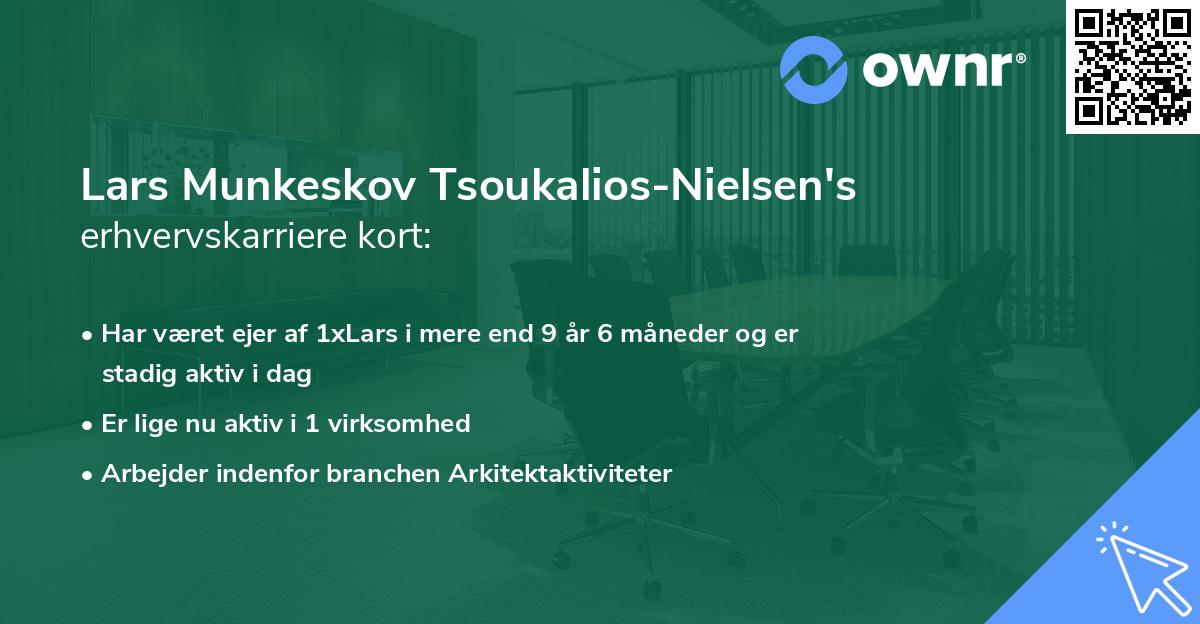 Lars Munkeskov Tsoukalios-Nielsen's erhvervskarriere kort