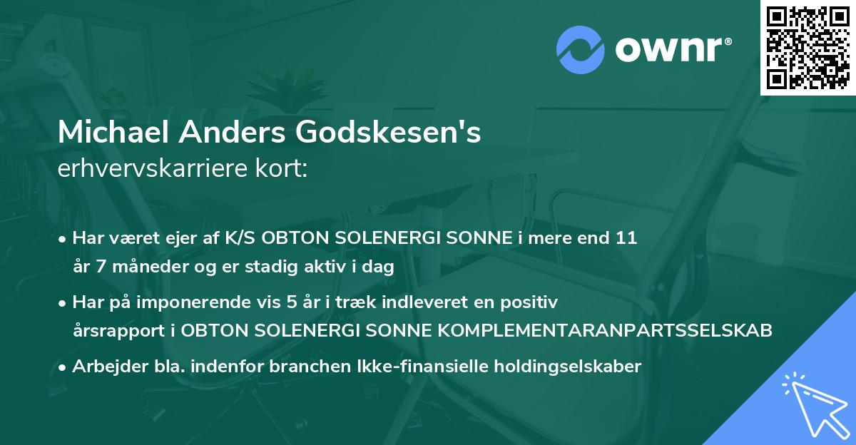 Michael Anders Godskesen's erhvervskarriere kort