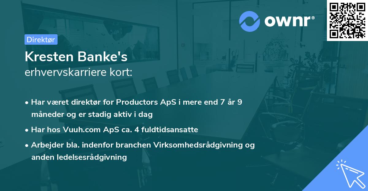 Kresten Banke's erhvervskarriere kort