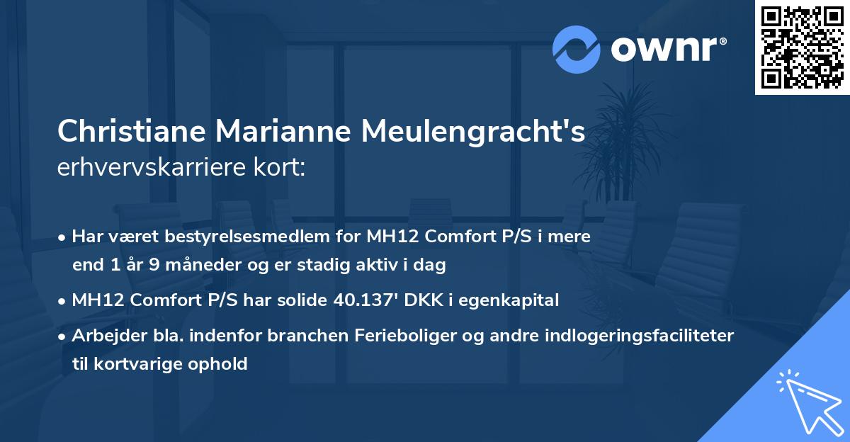 Christiane Marianne Meulengracht's erhvervskarriere kort