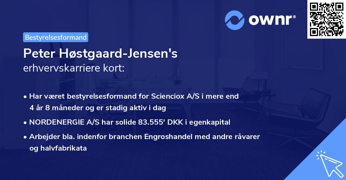 Peter Høstgaard-Jensen's erhvervskarriere kort