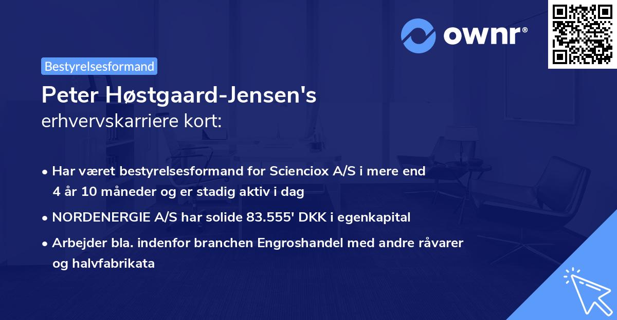 Peter Høstgaard-Jensen's erhvervskarriere kort
