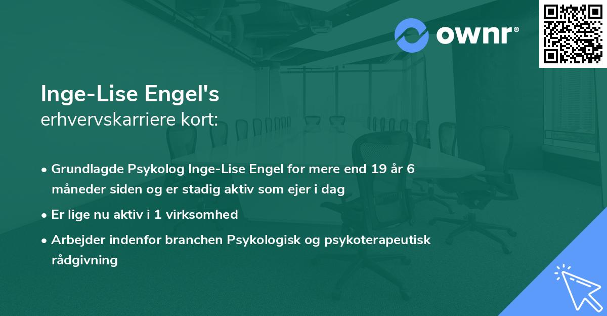 Inge-Lise Engel's erhvervskarriere kort
