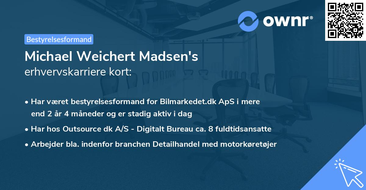 Michael Weichert Madsen's erhvervskarriere kort