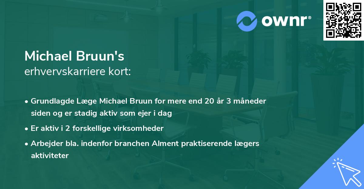 Michael Bruun's erhvervskarriere kort