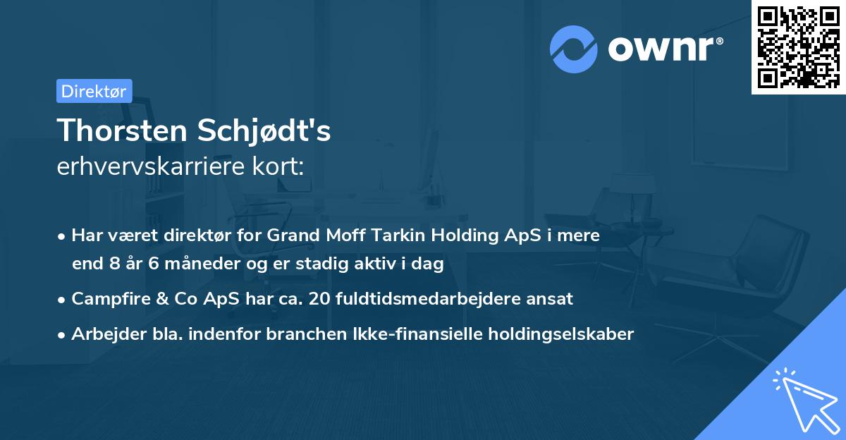 Thorsten Schjødt's erhvervskarriere kort