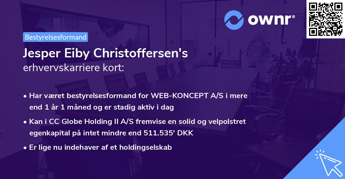 Jesper Eiby Christoffersen's erhvervskarriere kort