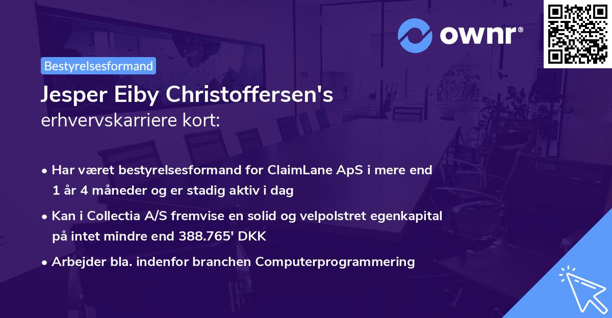 Jesper Eiby Christoffersen's erhvervskarriere kort