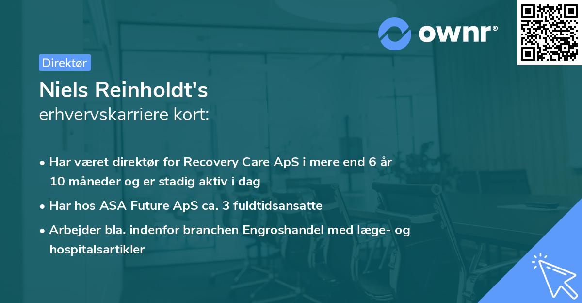 Niels Reinholdt's erhvervskarriere kort