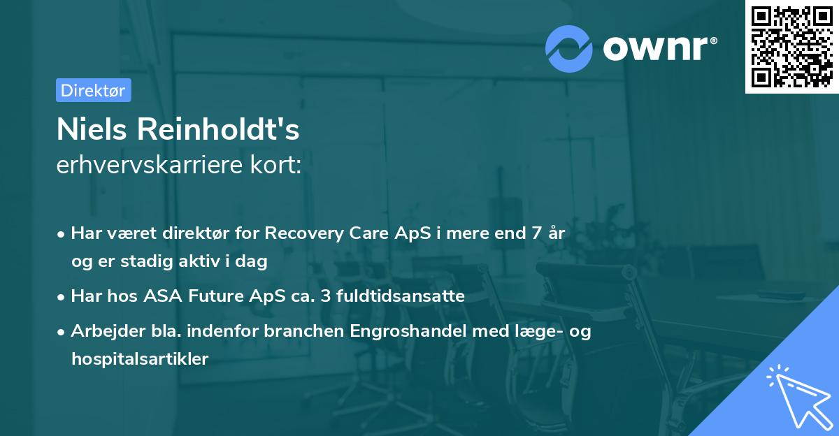 Niels Reinholdt's erhvervskarriere kort