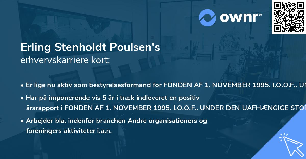 Erling Stenholdt Poulsen's erhvervskarriere kort