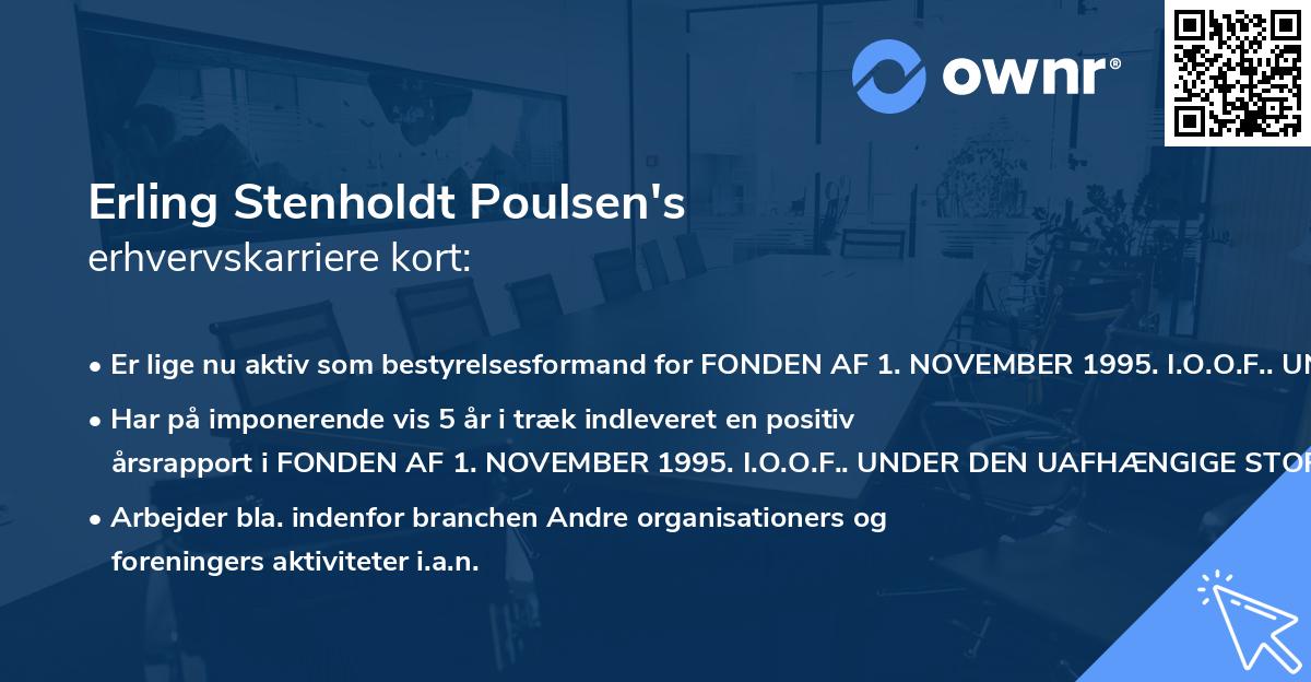 Erling Stenholdt Poulsen's erhvervskarriere kort