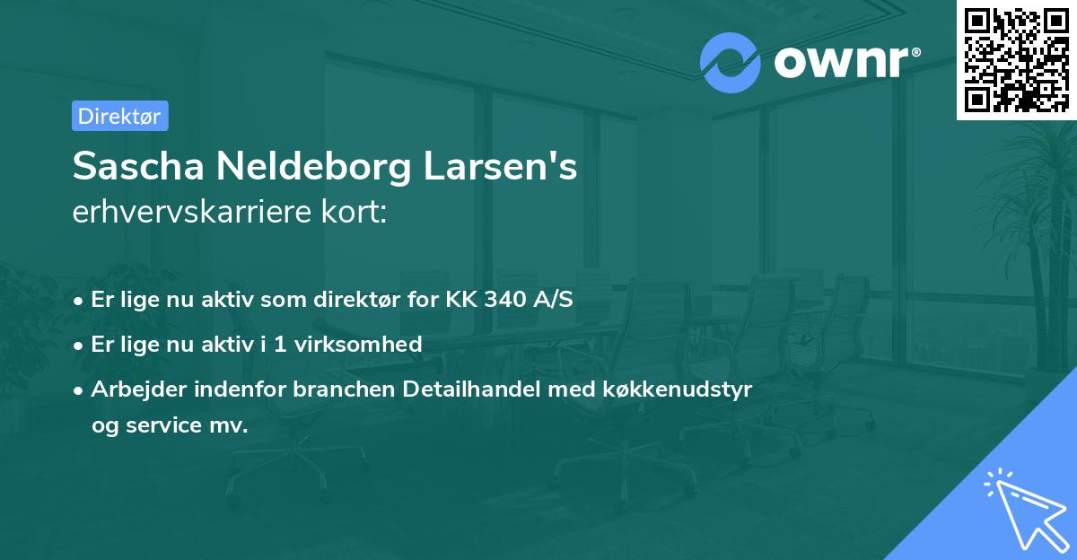 Sascha Neldeborg Larsen's erhvervskarriere kort