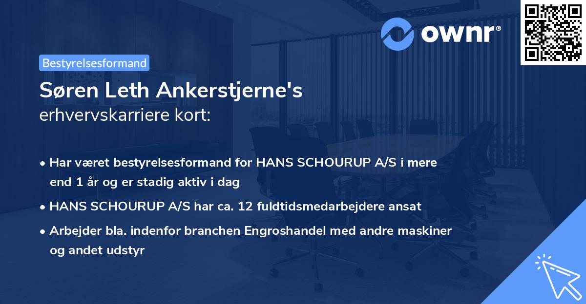 Søren Leth Ankerstjerne's erhvervskarriere kort