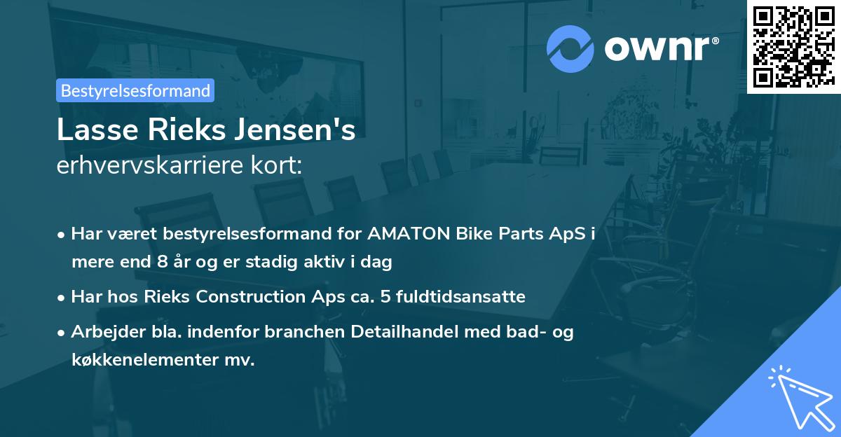 Lasse Rieks Jensen's erhvervskarriere kort