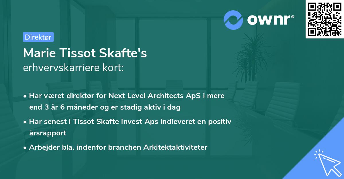 Marie Tissot Skafte's erhvervskarriere kort