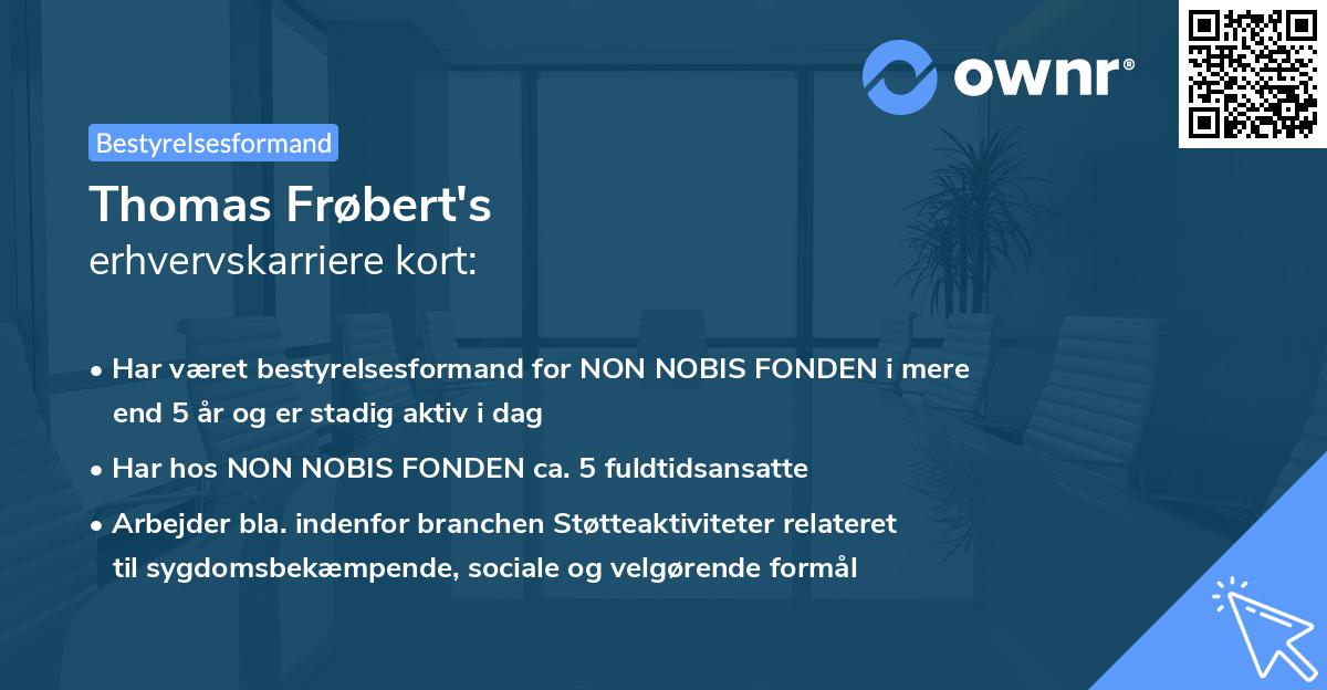 Thomas Frøbert's erhvervskarriere kort