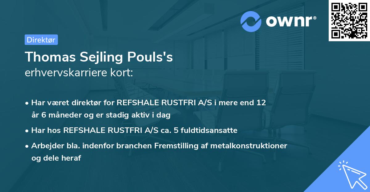 Thomas Sejling Pouls's erhvervskarriere kort