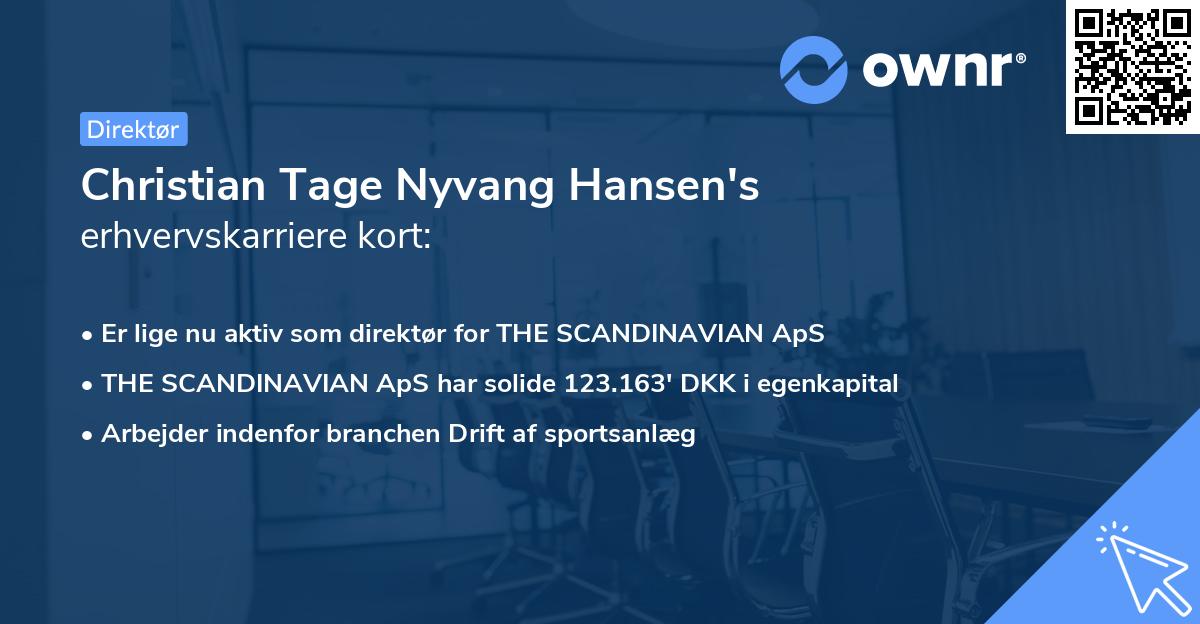 Christian Tage Nyvang Hansen's erhvervskarriere kort