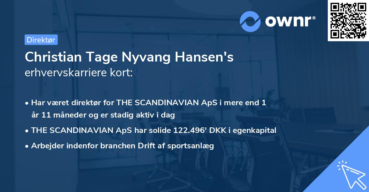 Christian Tage Nyvang Hansen's erhvervskarriere kort