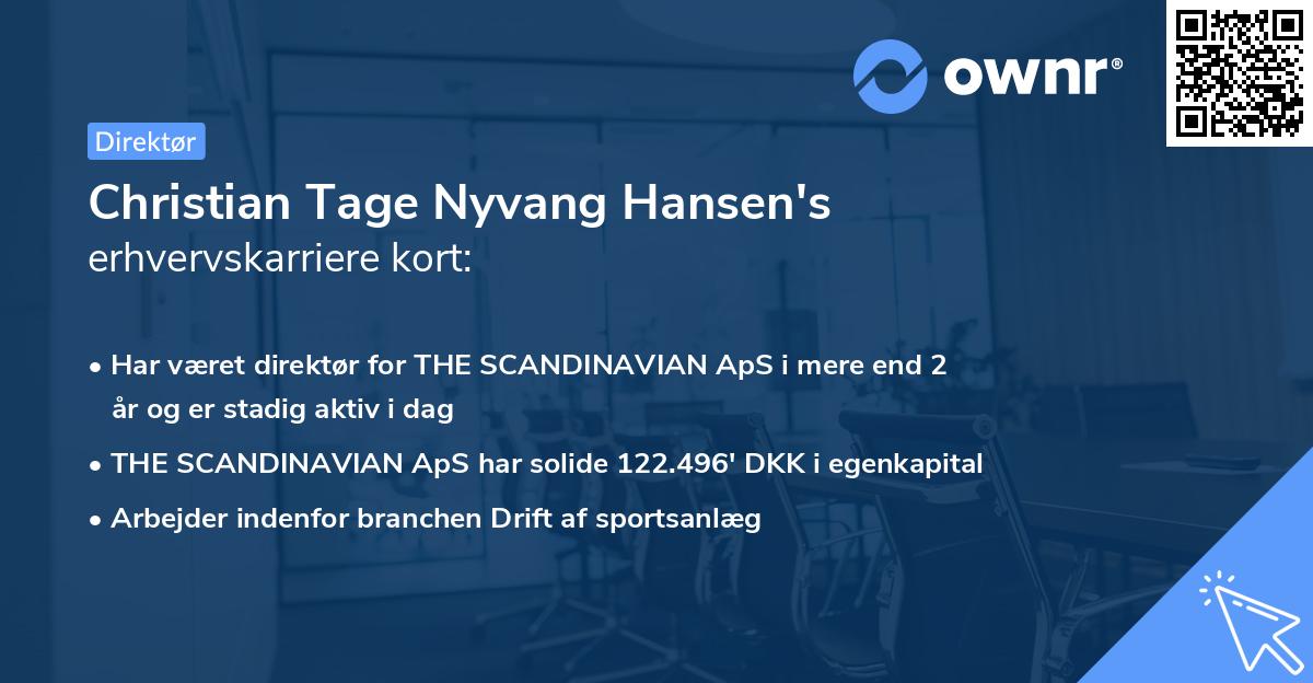 Christian Tage Nyvang Hansen's erhvervskarriere kort