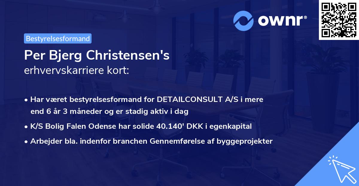 Per Bjerg Christensen's erhvervskarriere kort