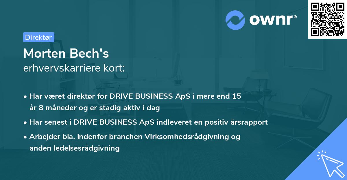 Morten Bech's erhvervskarriere kort