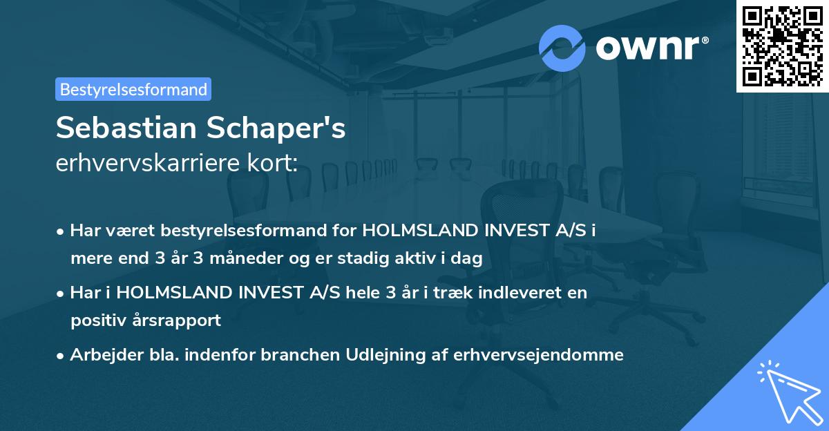 Sebastian Schaper's erhvervskarriere kort