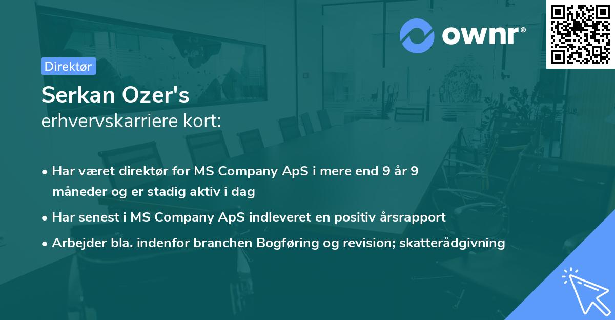 Serkan Ozer's erhvervskarriere kort