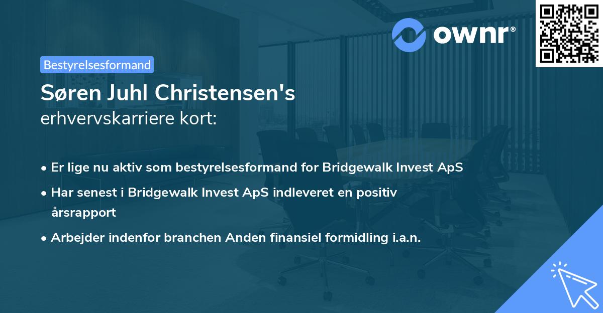 Søren Juhl Christensen's erhvervskarriere kort