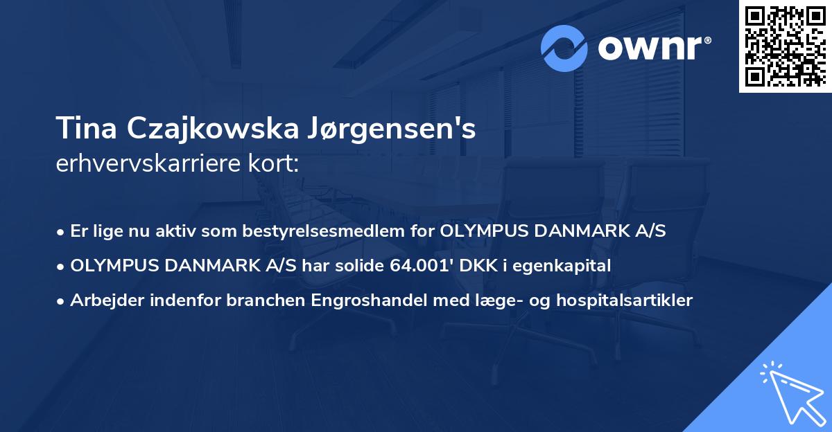 Tina Czajkowska Jørgensen's erhvervskarriere kort