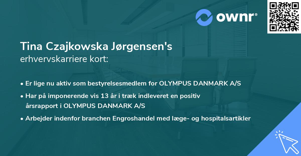 Tina Czajkowska Jørgensen's erhvervskarriere kort