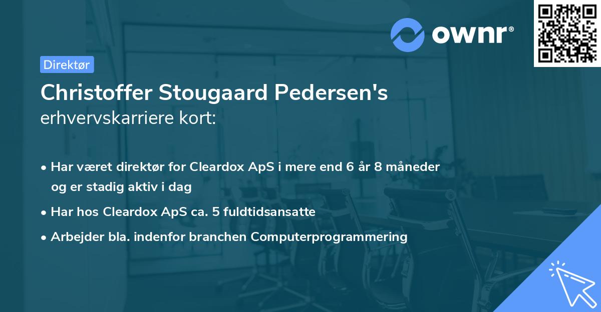 Christoffer Stougaard Pedersen's erhvervskarriere kort