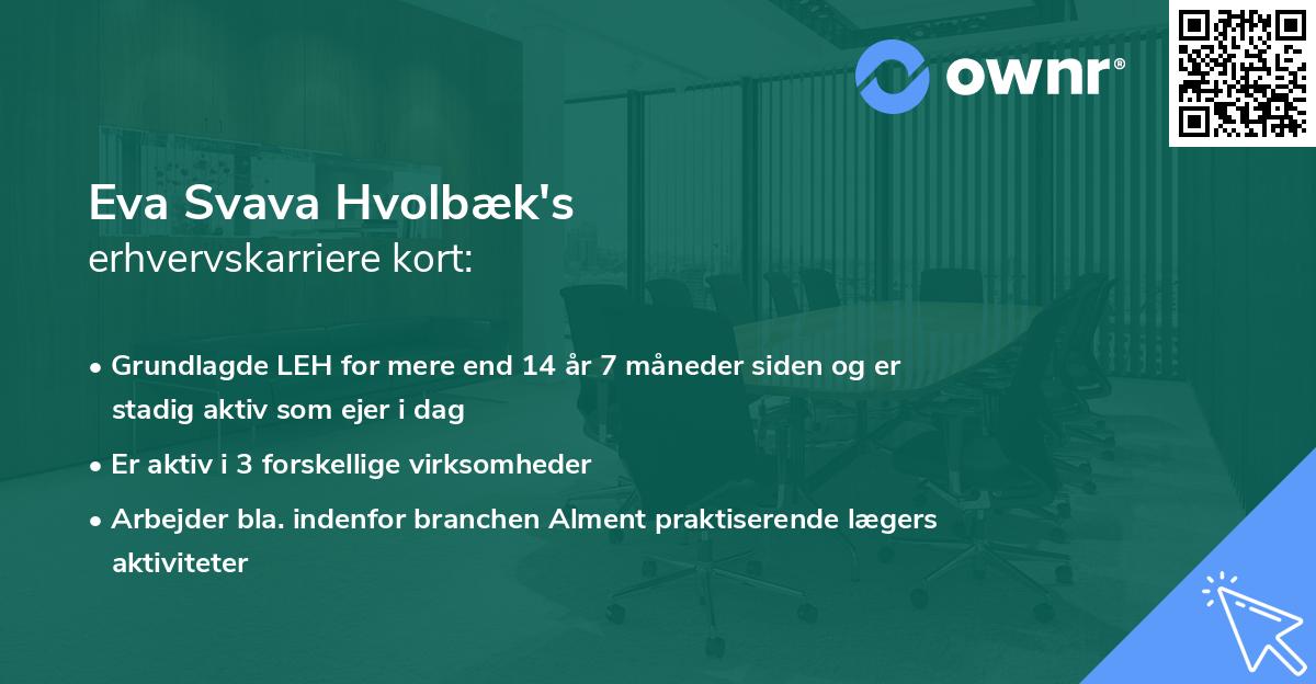 Eva Svava Hvolbæk's erhvervskarriere kort