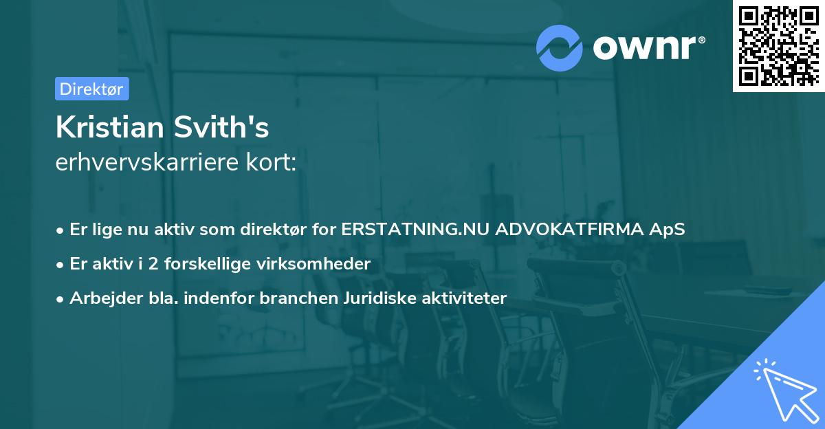 Kristian Svith's erhvervskarriere kort