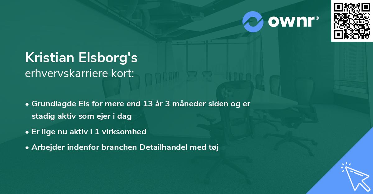 Kristian Elsborg's erhvervskarriere kort