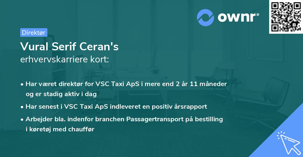 Vural Serif Ceran's erhvervskarriere kort