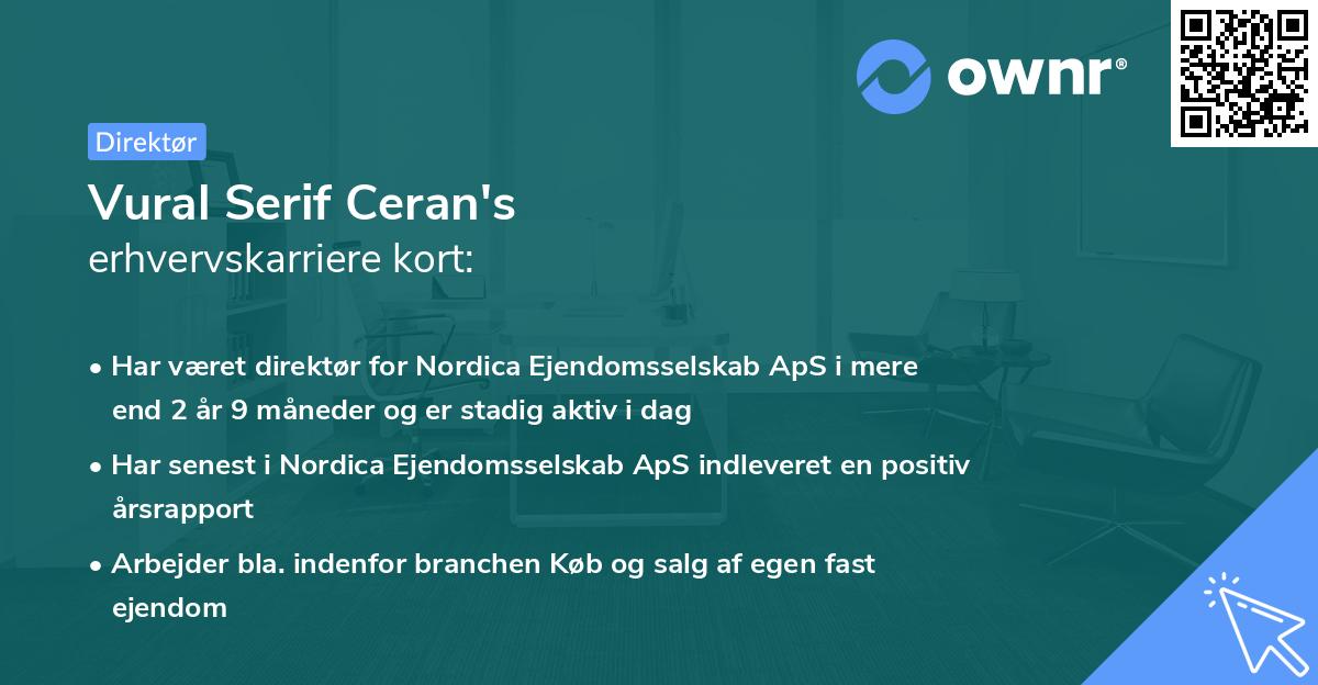 Vural Serif Ceran's erhvervskarriere kort
