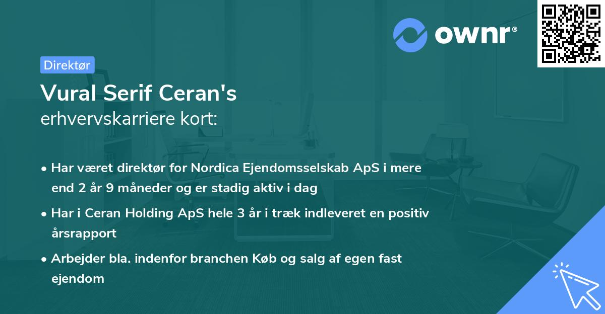 Vural Serif Ceran's erhvervskarriere kort