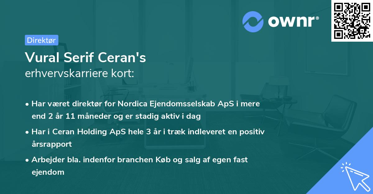 Vural Serif Ceran's erhvervskarriere kort