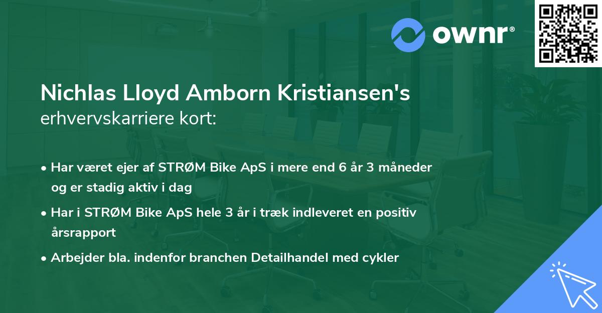 Nichlas Lloyd Amborn Kristiansen's erhvervskarriere kort