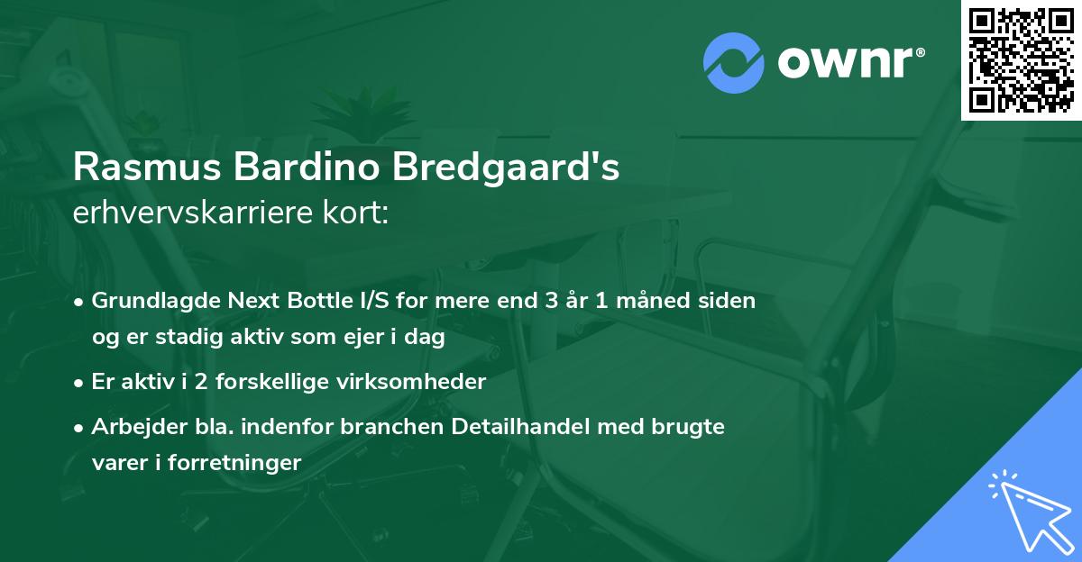 Rasmus Bardino Bredgaard's erhvervskarriere kort