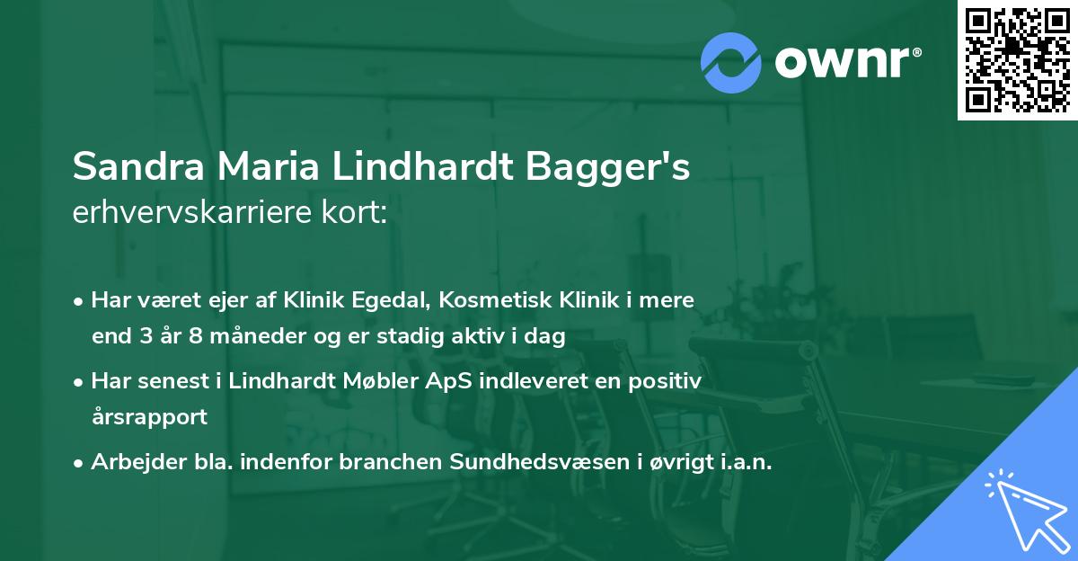 Sandra Maria Lindhardt Bagger's erhvervskarriere kort