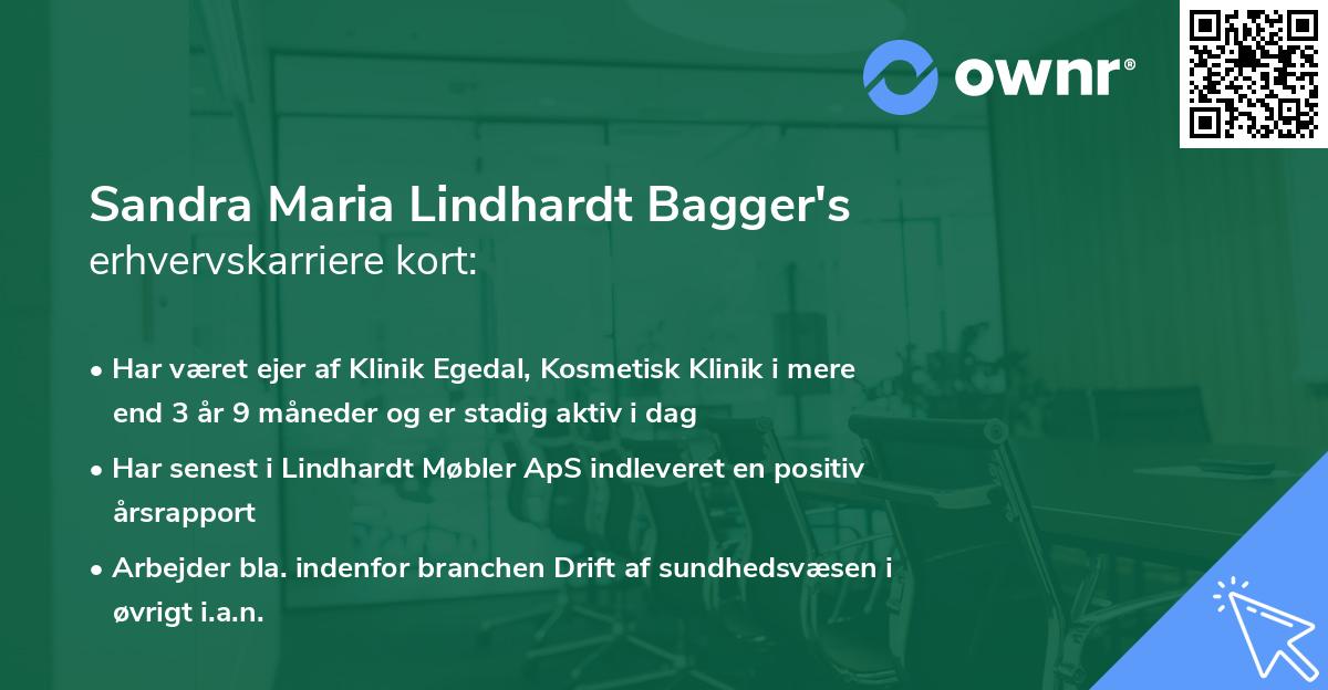 Sandra Maria Lindhardt Bagger's erhvervskarriere kort