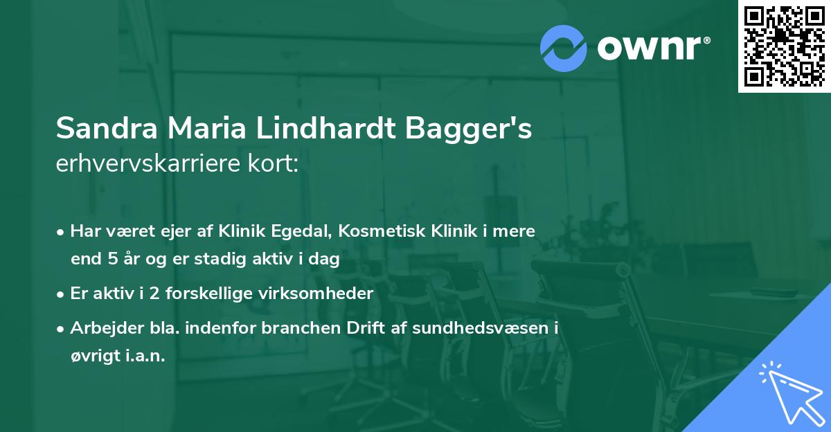 Sandra Maria Lindhardt Bagger's erhvervskarriere kort