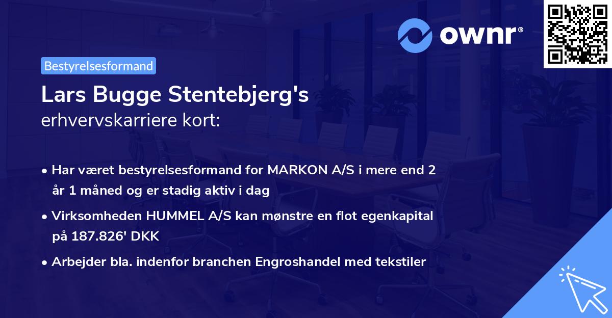 Lars Bugge Stentebjerg's erhvervskarriere kort
