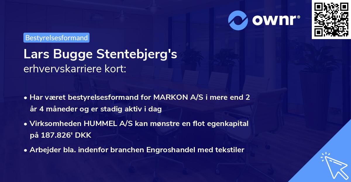 Lars Bugge Stentebjerg's erhvervskarriere kort