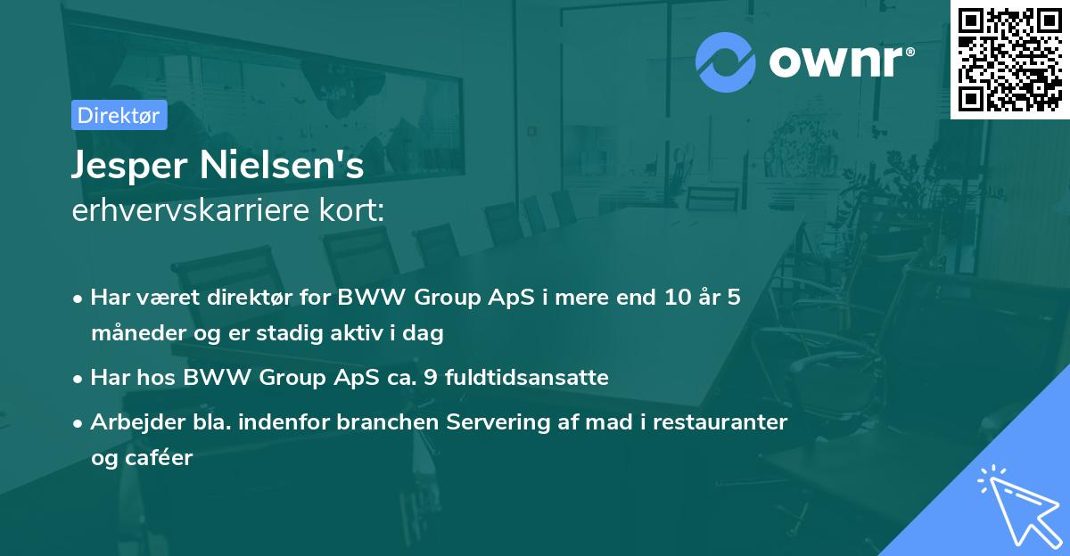 Jesper Nielsen's erhvervskarriere kort